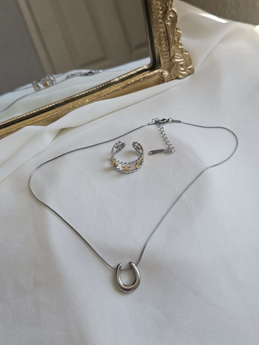 The Texas Luck & Celestial Star Ring Set - 316L Stainless Steel Waterproof Combo